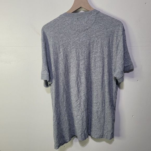 J. Crew Utility Knit Cotton Short Sleeve Henley Gray Shirt XL - Picture 3 of 7